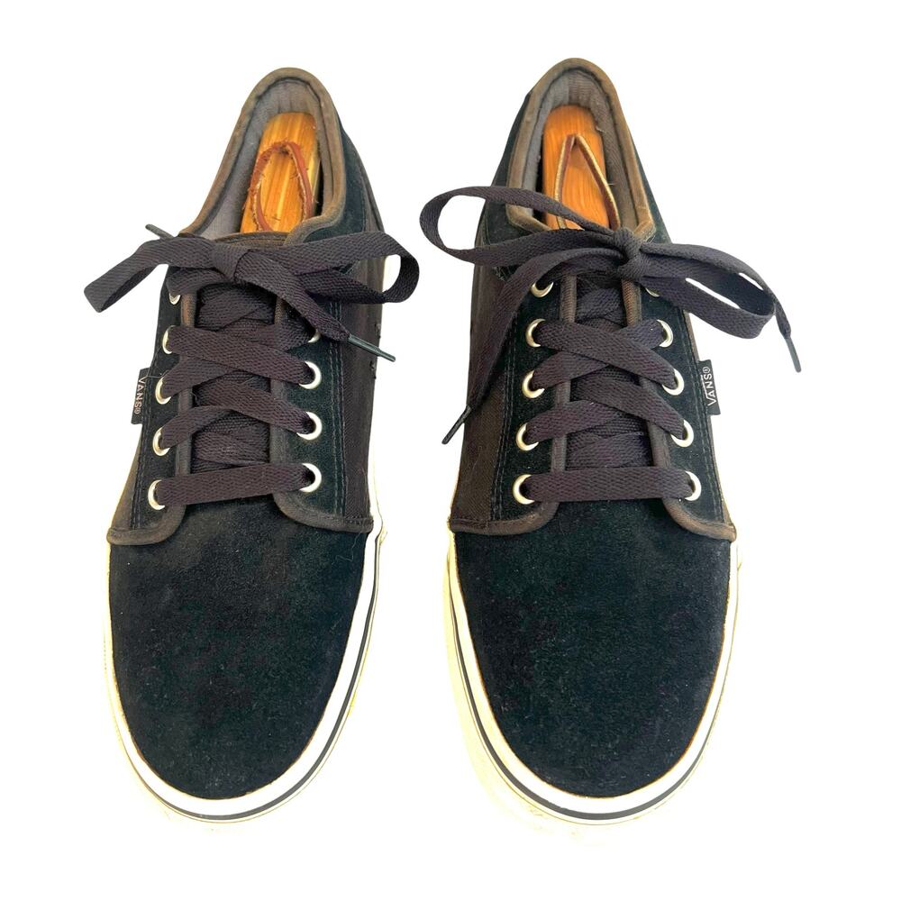 Vans Black Canvas & Suede Low Top Skate Shoes Men’s Size 10 Classic Style